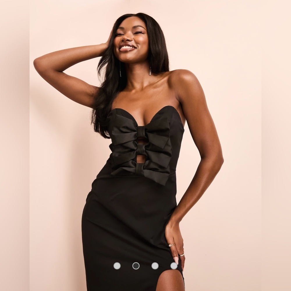 ASOS LUXE 3 Bow 🎀 Black Dress